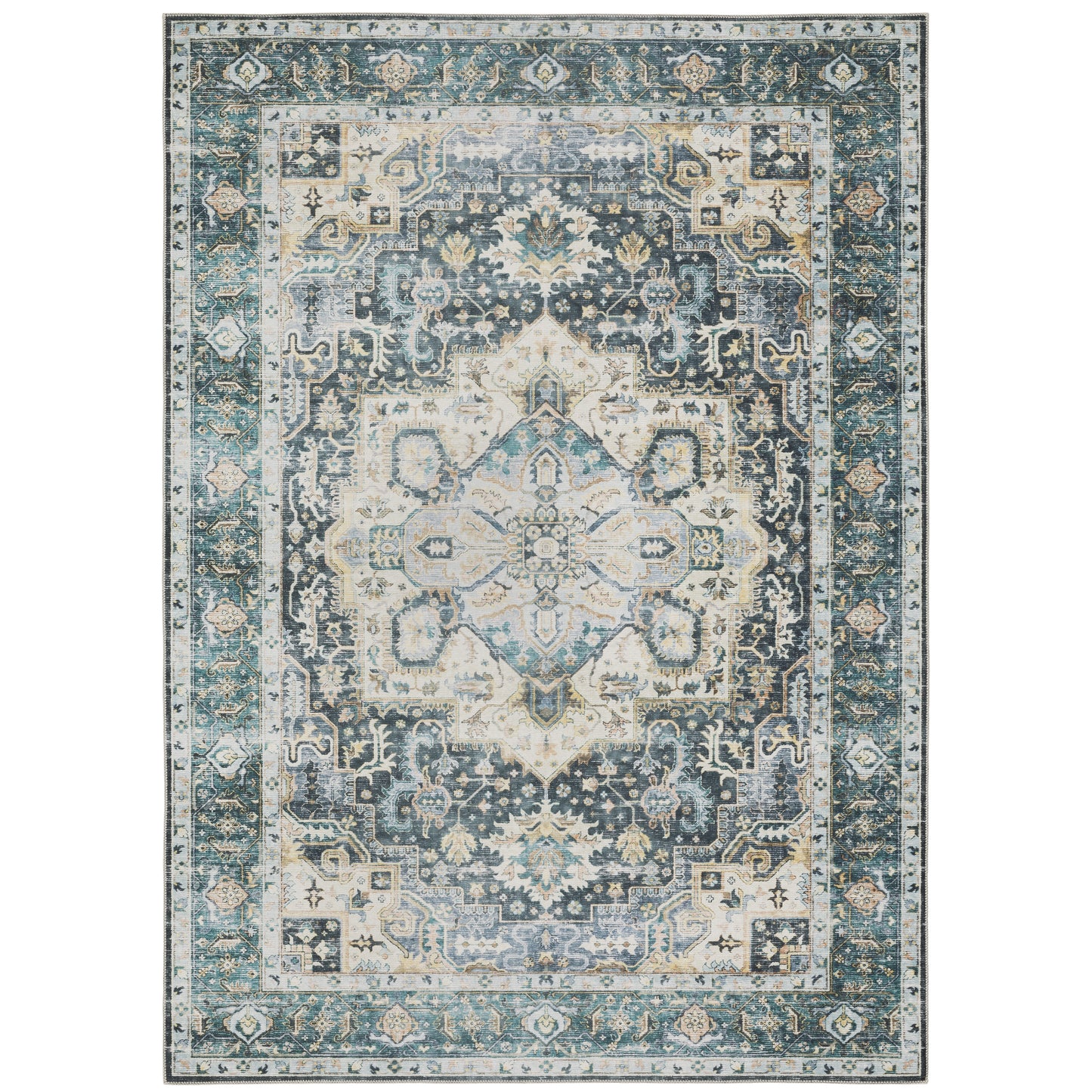 CHARLESTON CHA01 Blue Rug - ORIENTAL WEAVERS