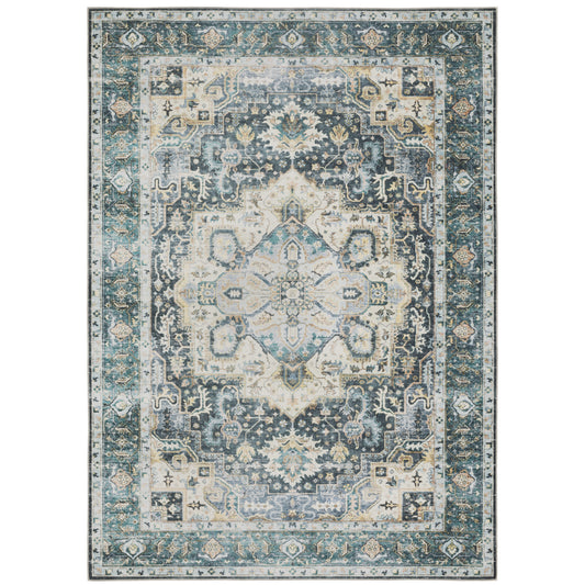 CHARLESTON CHA01 Blue Rug - ORIENTAL WEAVERS