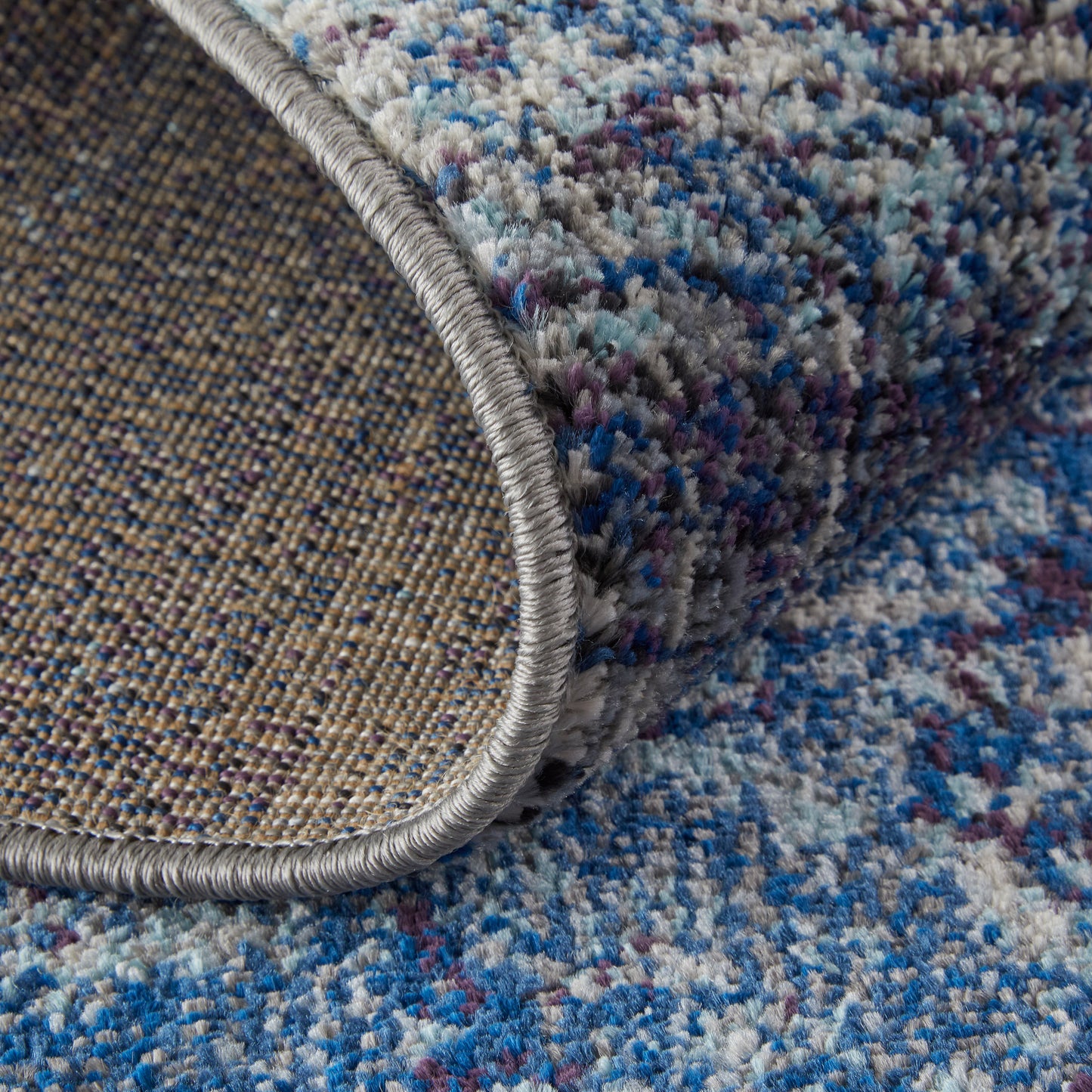Edgemont Modern/Casual Abstract/Watercolor Blue/Purple/Ivory - Feizy Rug