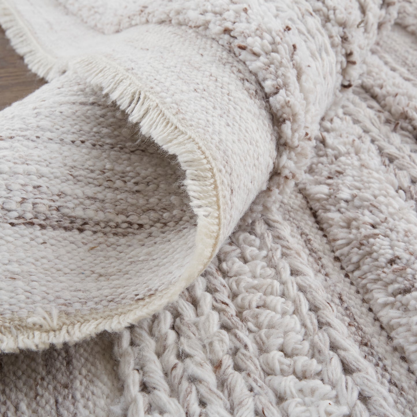 Alden Transitional/Casual/Scandinavian Stripes/Solid Ivory/Taupe - Feizy Rug