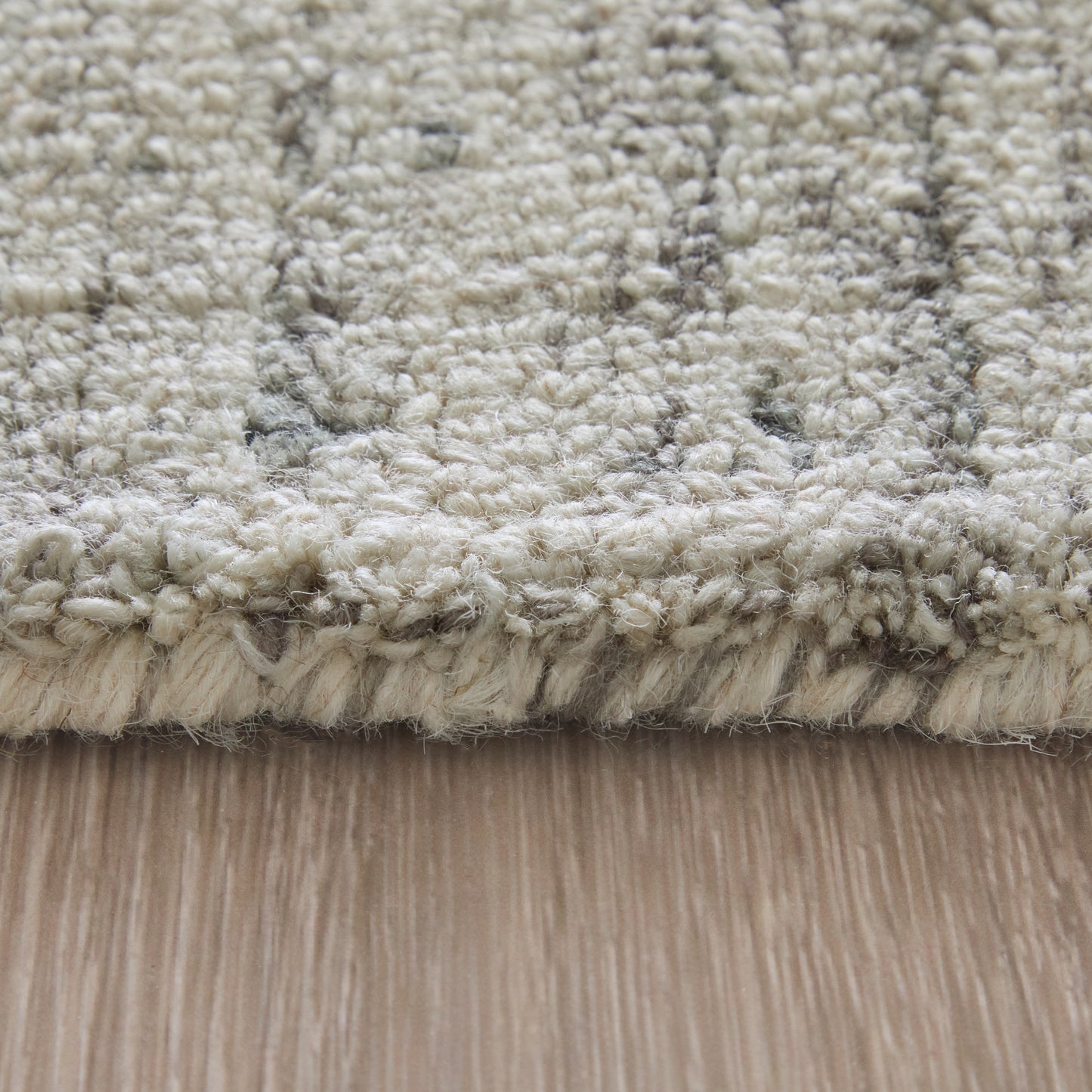 Belfort Transitional/Casual/Scandinavian Solid/Geometric/Distressed Ivory/Gray/Taupe - Feizy Rug