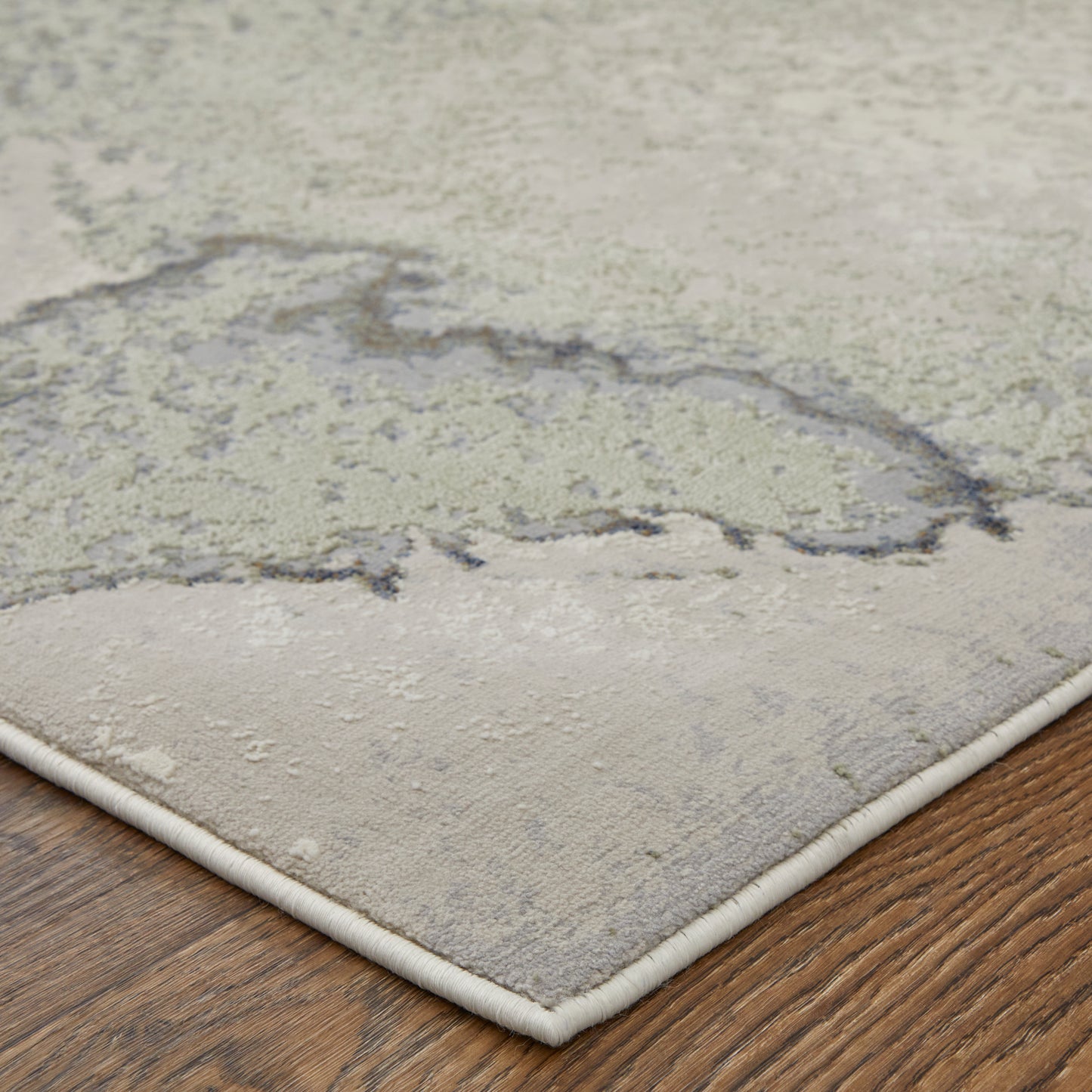 Clio Modern/Industrial/Bohemian & Eclectic Abstract/Watercolor Taupe/Brown/Black - Feizy Rug