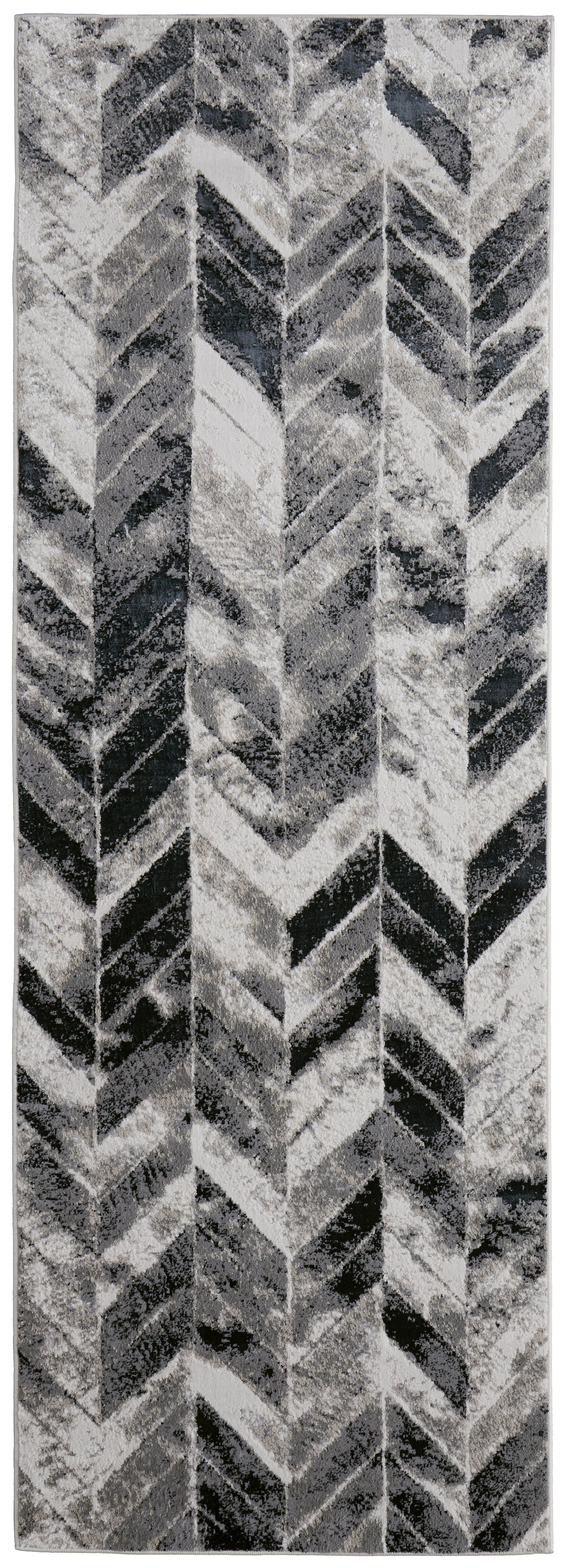 Micah Modern/Industrial Black/Gray/Silver Runner  Feizy Rugs Small Parcel,Feizy Rugs,Micah,Black/Gray/Silver,2'10" x 7'10",Runner,Polyester/Polypropylene,Modern/Industrial,Turkey