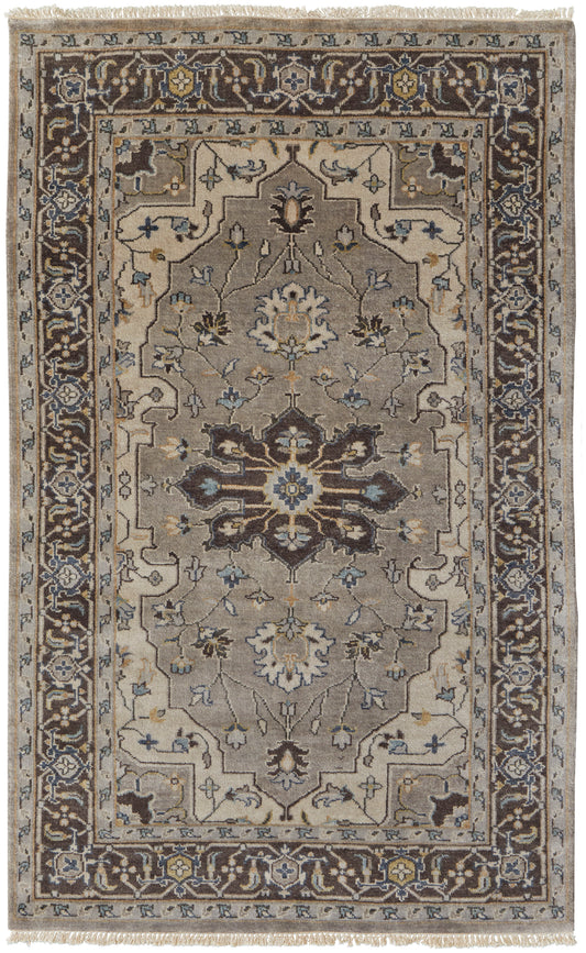 Ustad Traditional/Classic/Vintage Persian/Oriental Gray/Taupe/Blue - Feizy Rug
