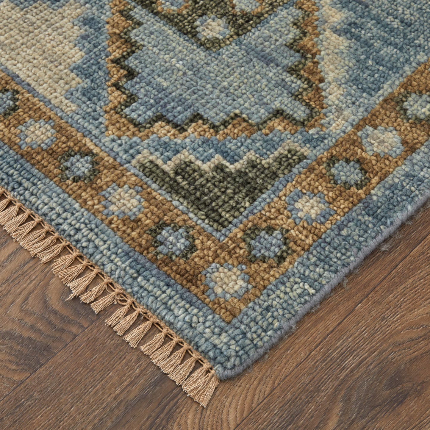 Fillmore Traditional/Vintage Medallion/Diamond/Bordered Blue/Green - Feizy Rug