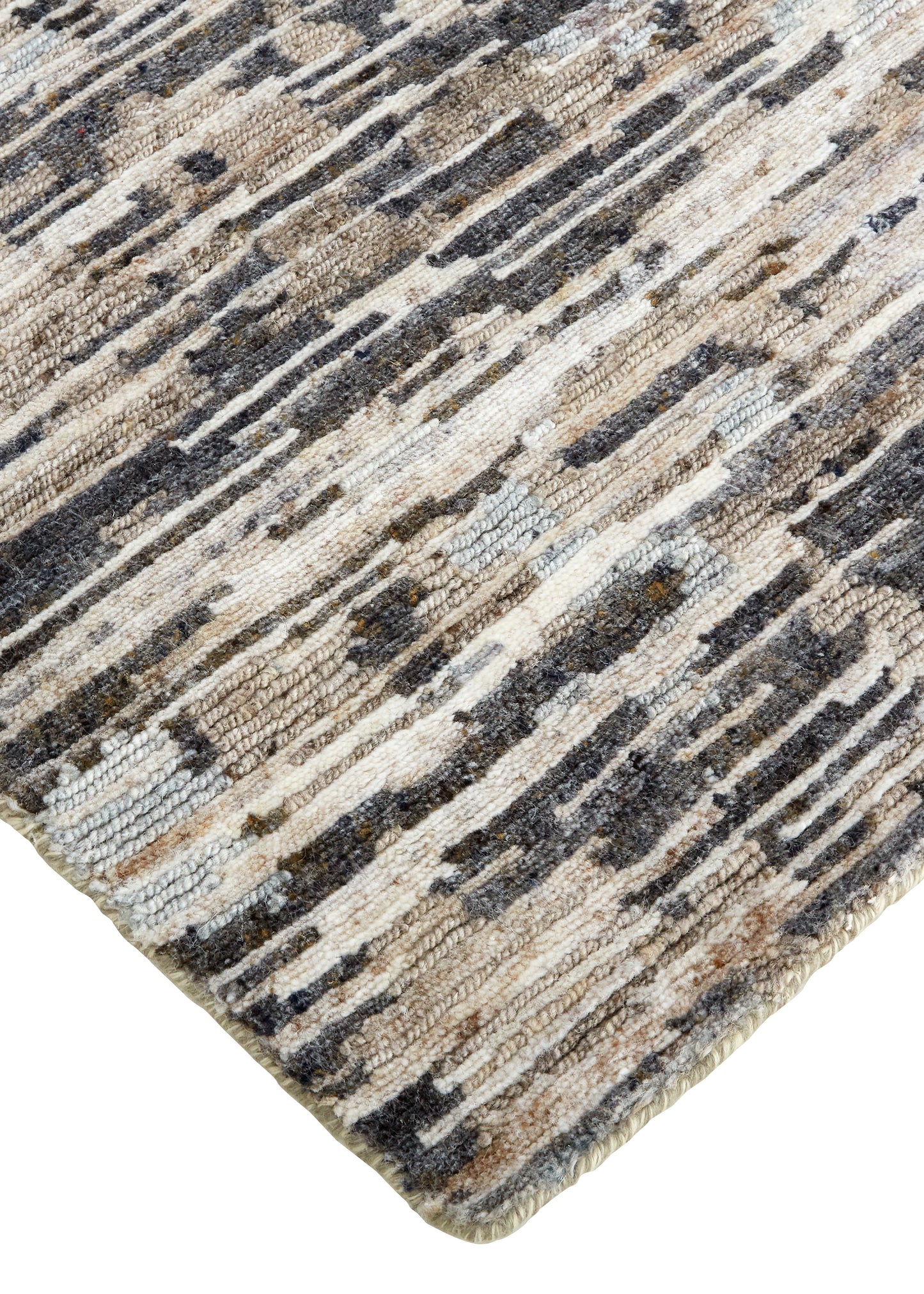 Conroe Modern/Casual/Industrial Gray/Blue/Silver Runner  Feizy Rugs Small Parcel,Feizy Rugs,Conroe,Gray/Blue/Silver,2'6" x 8',Runner,Wool/Viscose,Modern/Casual/Industrial,India