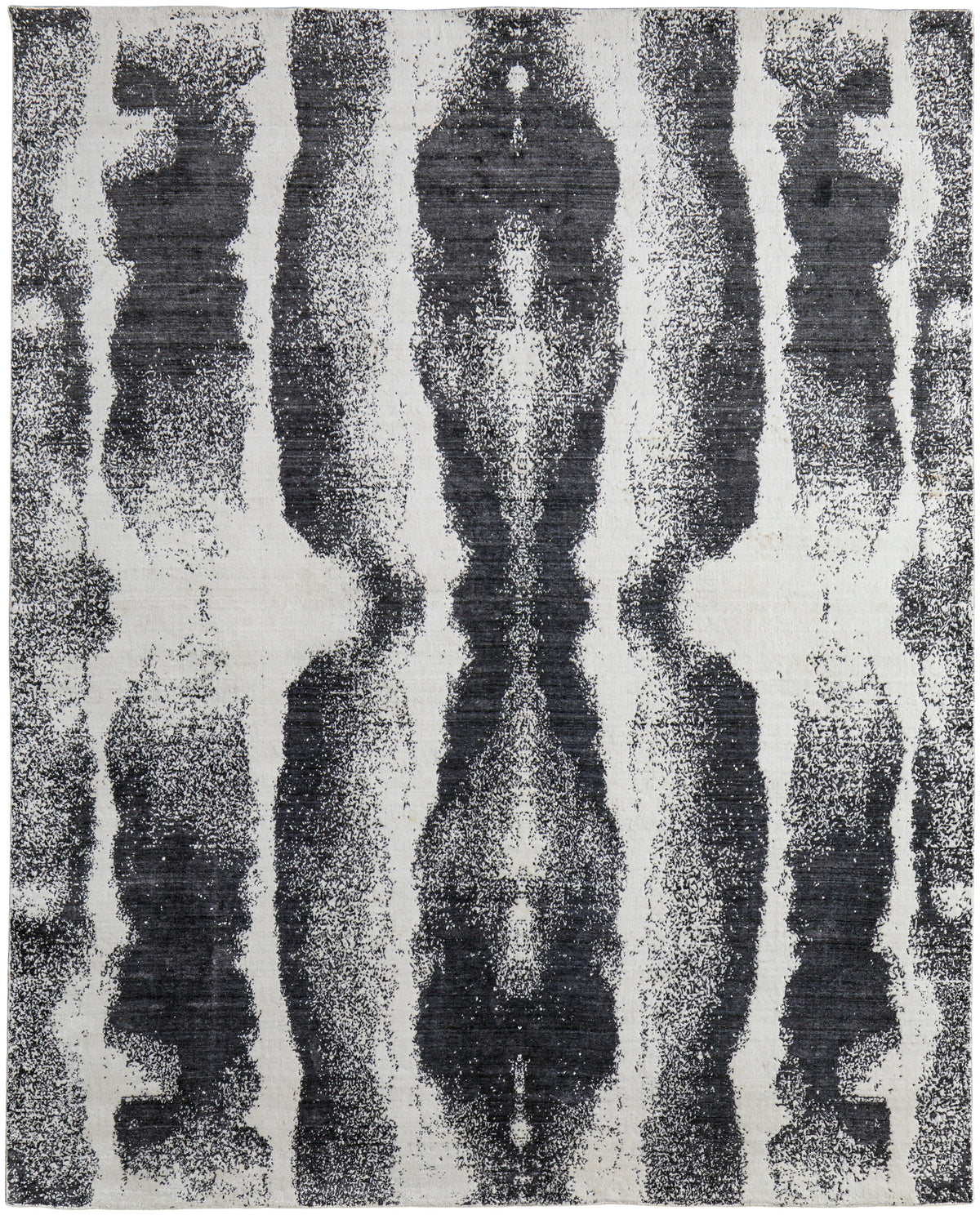 Coda Modern/Industrial/Global Abstract/Watercolor Black/White 8930 - Feizy Rug