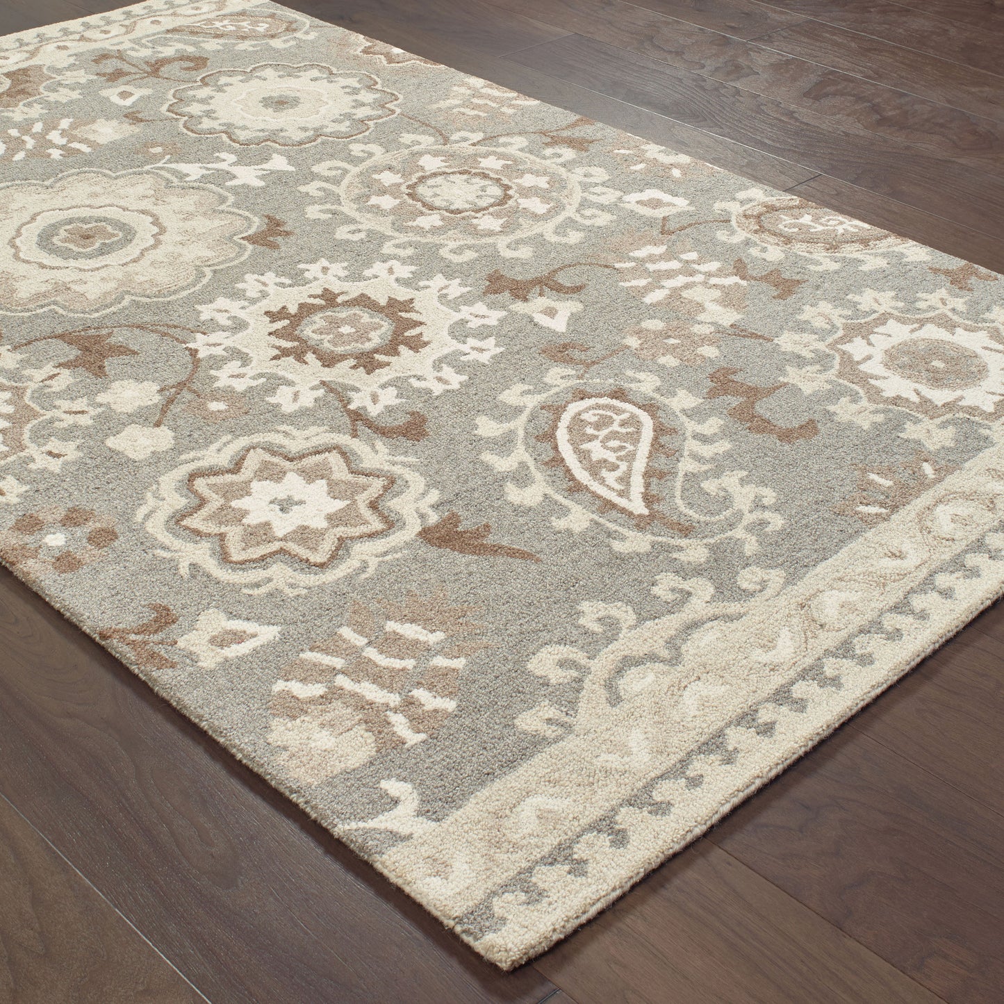 CRAFT 93003 Grey Rug - ORIENTAL WEAVERS