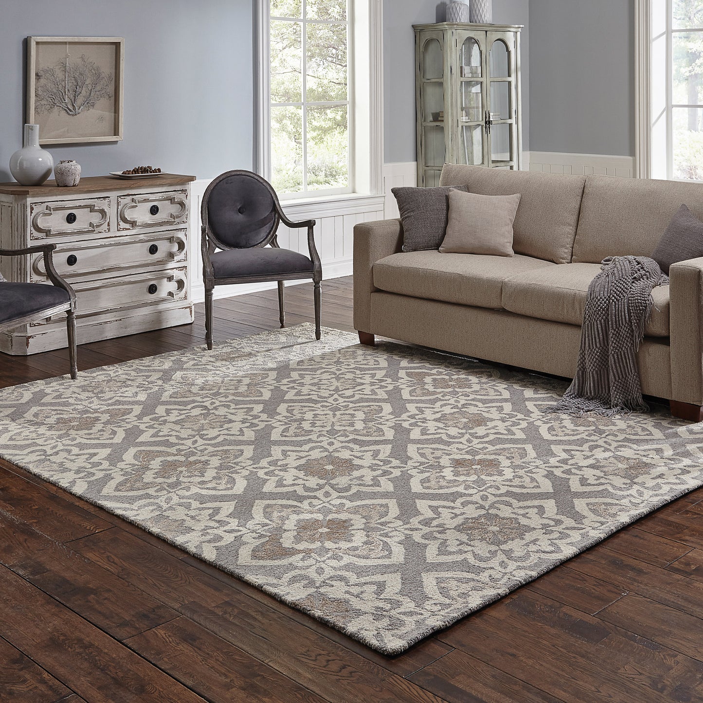 CRAFT 93004 Grey Rug - ORIENTAL WEAVERS