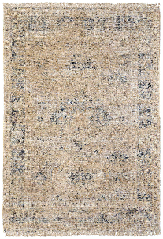 Caldwell Transitional/Bohemian & Eclectic/Vintage Tan/Gray/Gold Area Rug