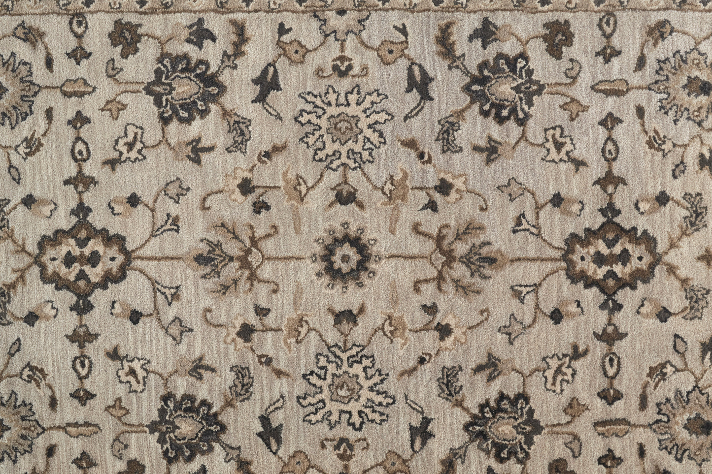 Eaton Traditional/Classic/Persian Oriental/Persian/Bordered Gray/Ivory/Taupe - Feizy Rug