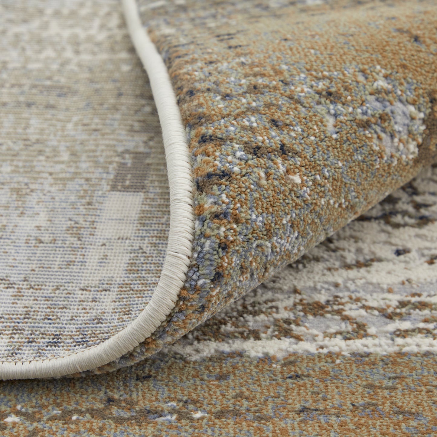 Clio Modern/Industrial/Bohemian & Eclectic Abstract Ivory/Gray/Brown - Feizy Rug