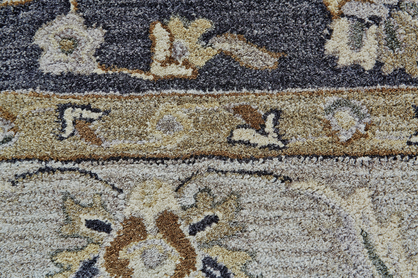 Eaton Traditional/Classic/Persian Oriental/Persian/Bordered Blue/Gray/Taupe - Feizy Rug