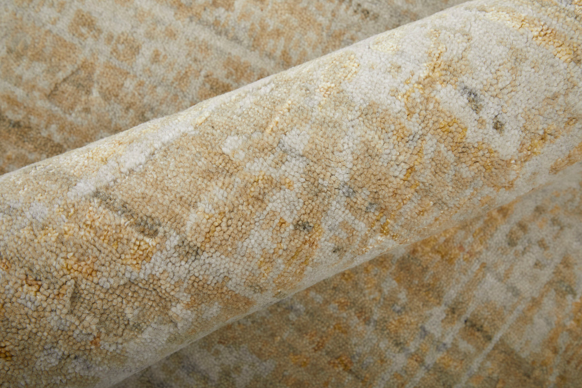 Eastfield Modern Abstract Yellow/Ivory/Gold 69FP - Feizy Rug