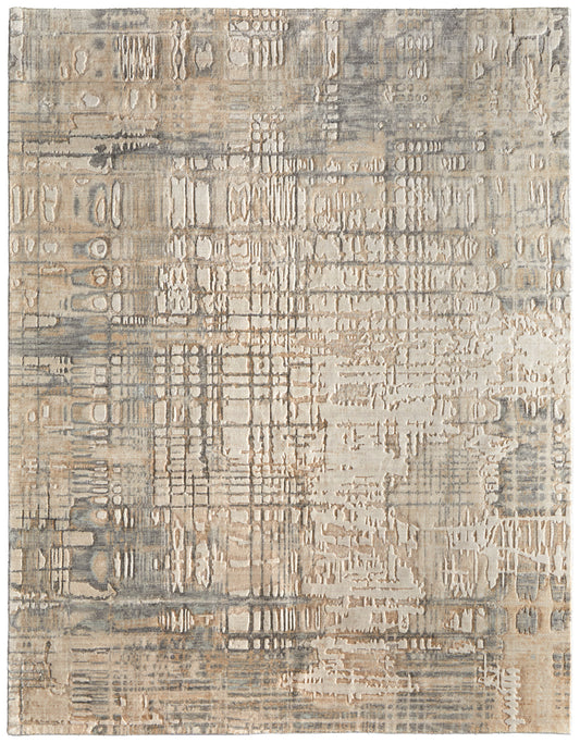 Jaxson Modern/Industrial/Bohemian & Eclectic Ivory/Tan/Gray Accent Rug