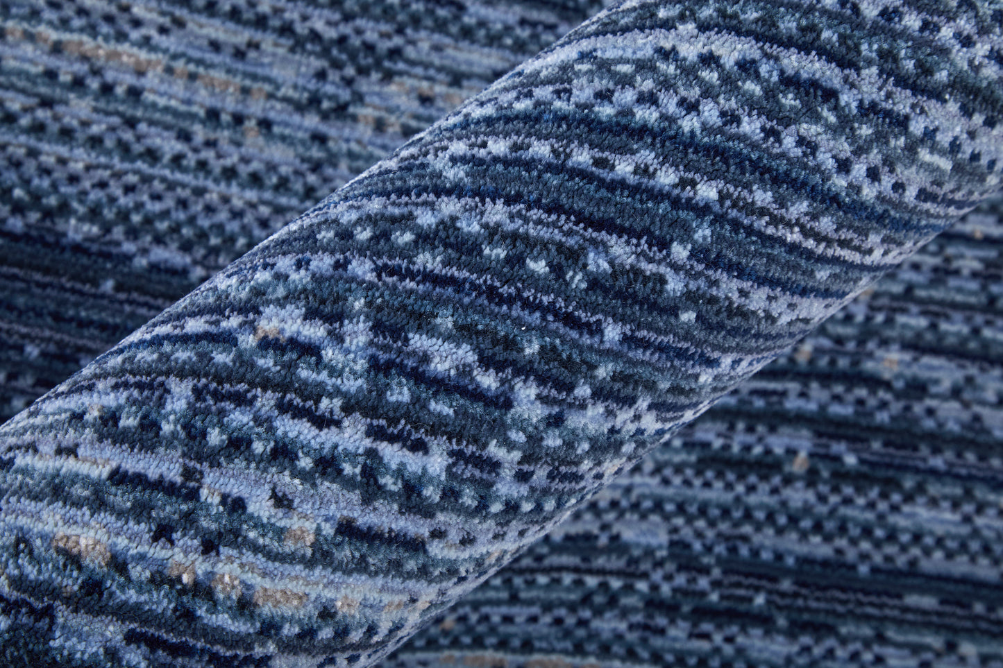 Deja Modern/Casual Solid Blue/Silver - Feizy Rug