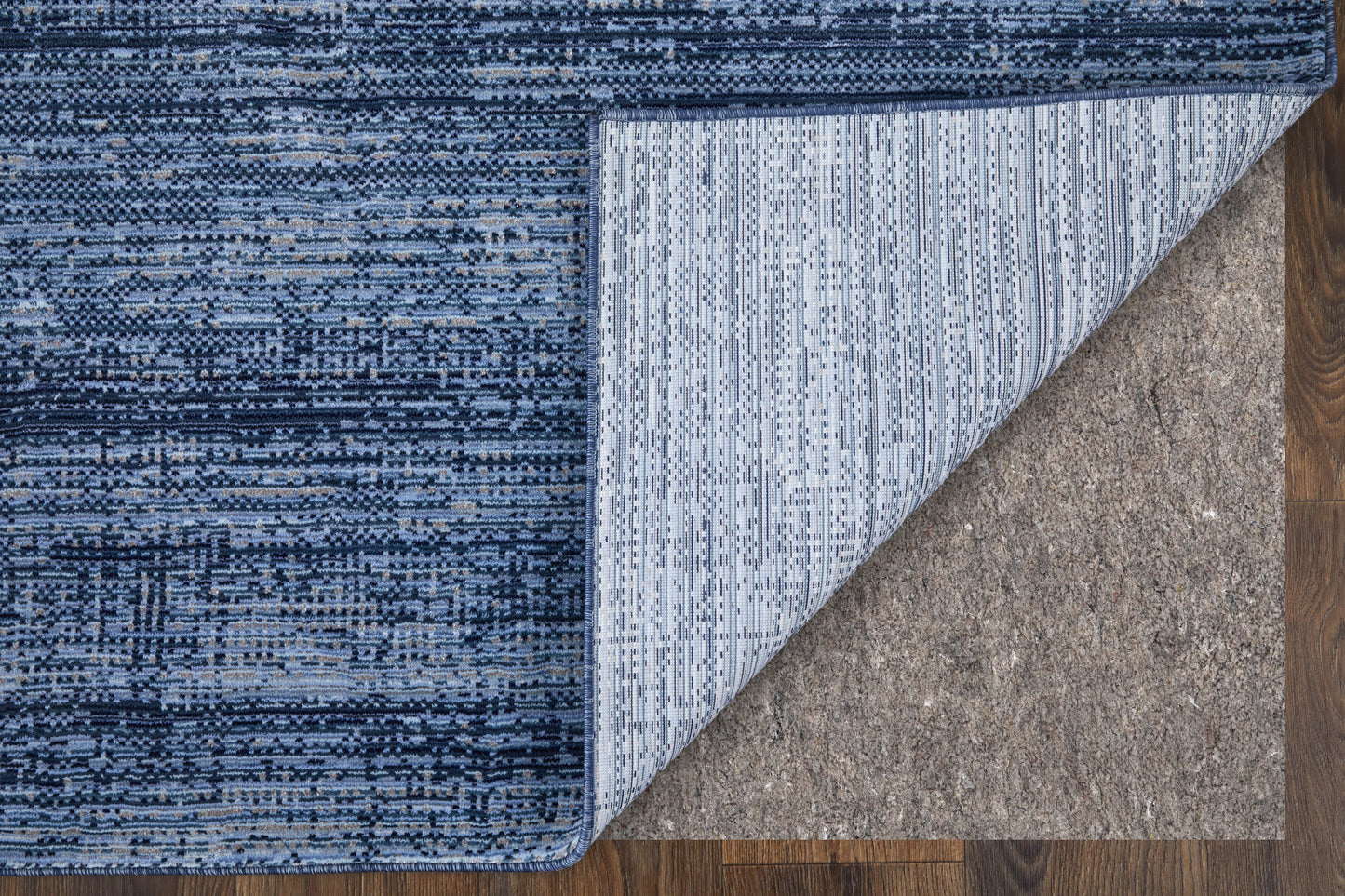 Deja Modern/Casual Solid Blue/Silver - Feizy Rug