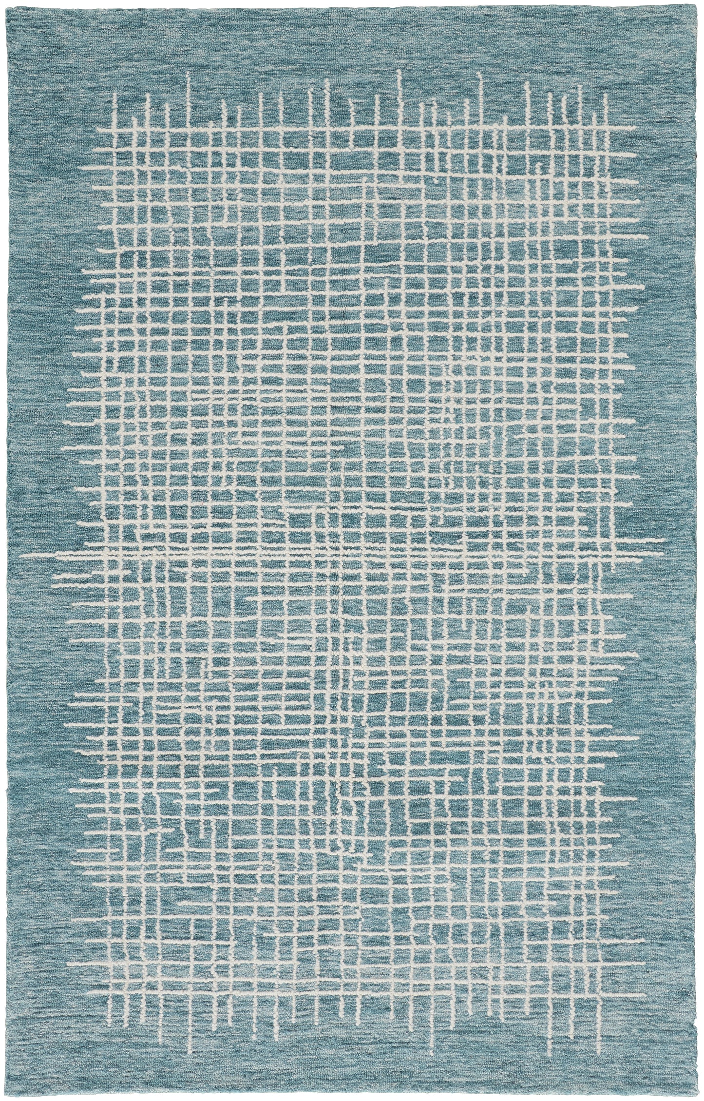 Maddox Transitional/Casual Abstract Blue/Green/Ivory - Feizy Rug