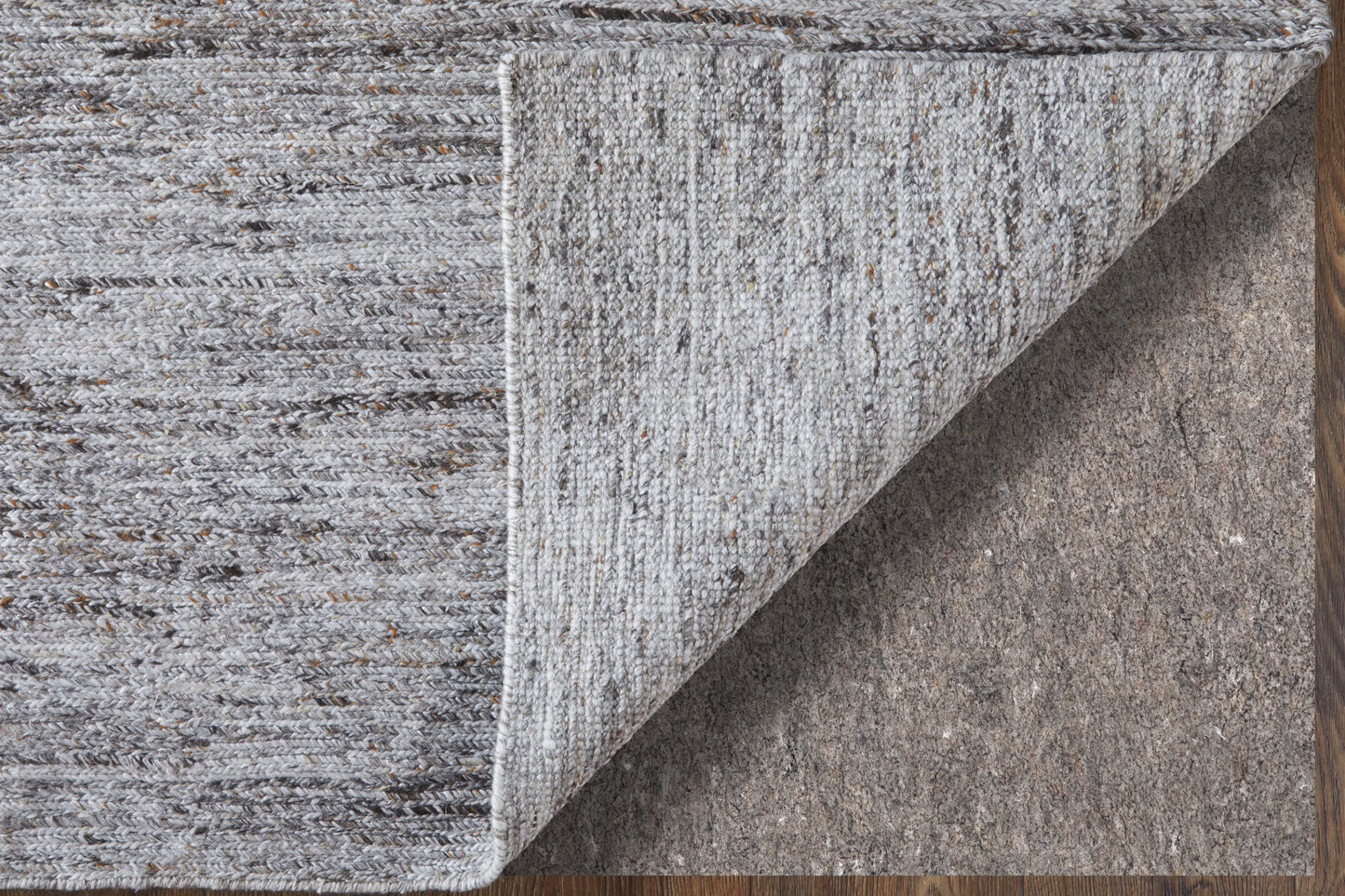 Finley Modern/Casual Solid/Distressed Gray/Brown - Feizy Rug