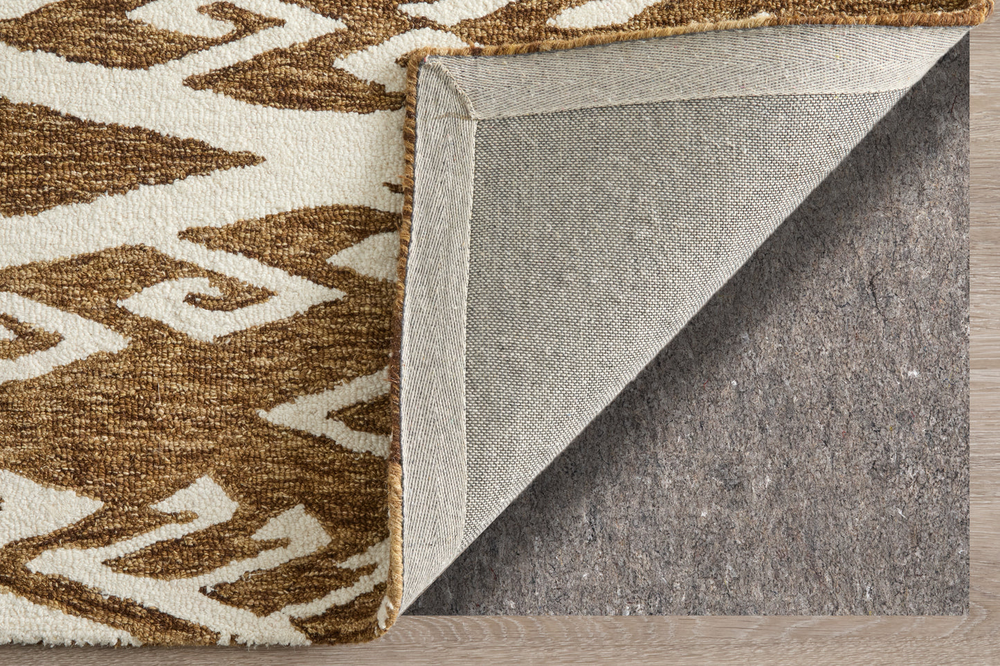 Wallace Transitional/Bohemian & Eclectic/Global Medallion/Diamond Brown/White - Feizy Rug