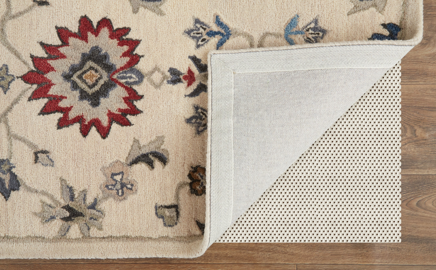 Rylan Transitional/Casual/Classic Ivory/Blue/Tan Area Rug