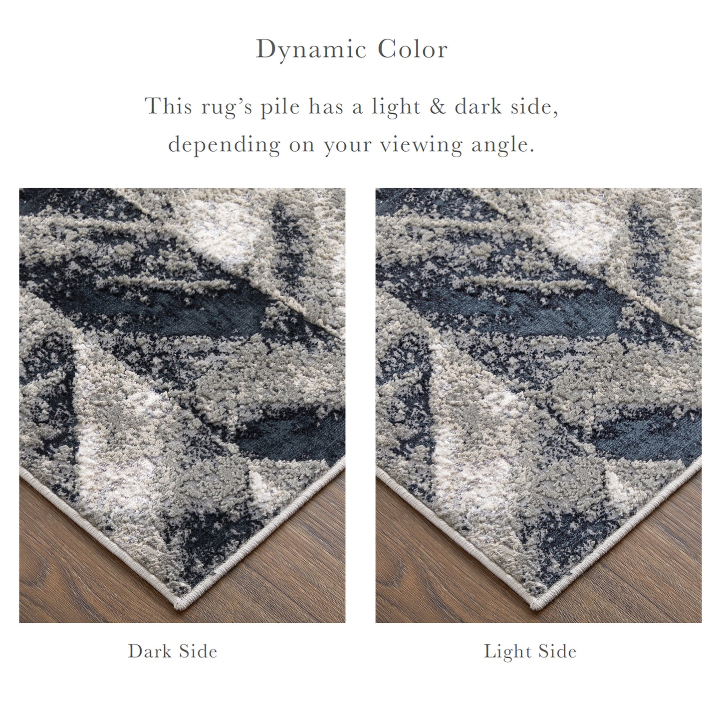 Micah Modern/Industrial Black/Gray/Silver Accent Rug