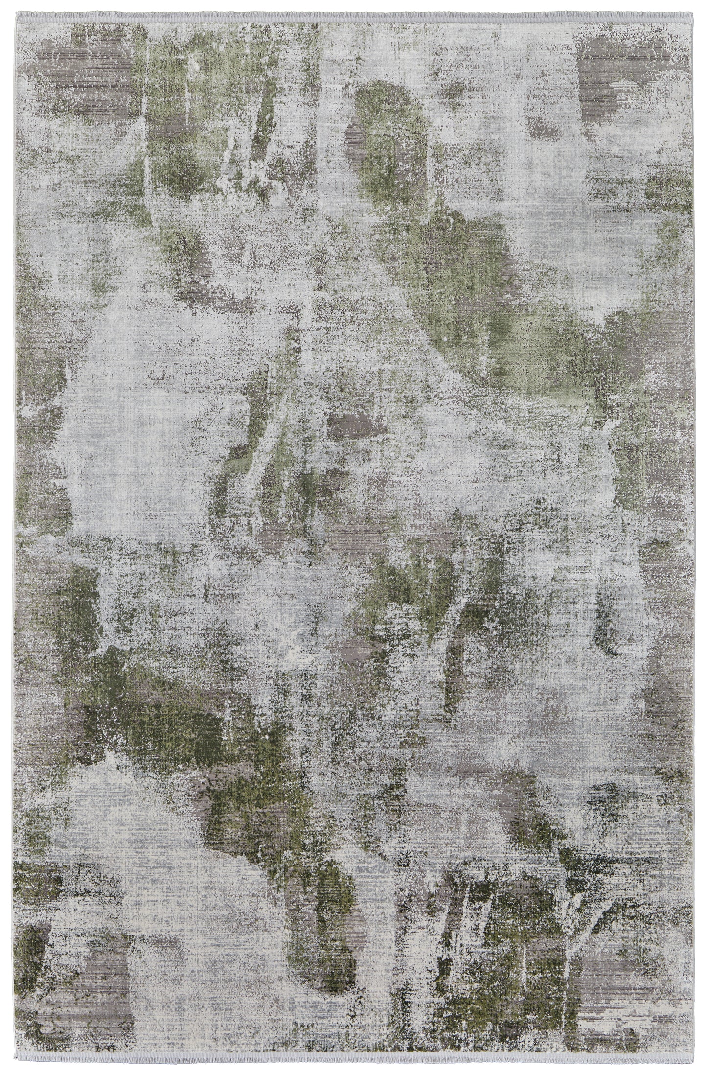 Cadiz Modern/Industrial/Global Gray/Green/Silver Accent Rug