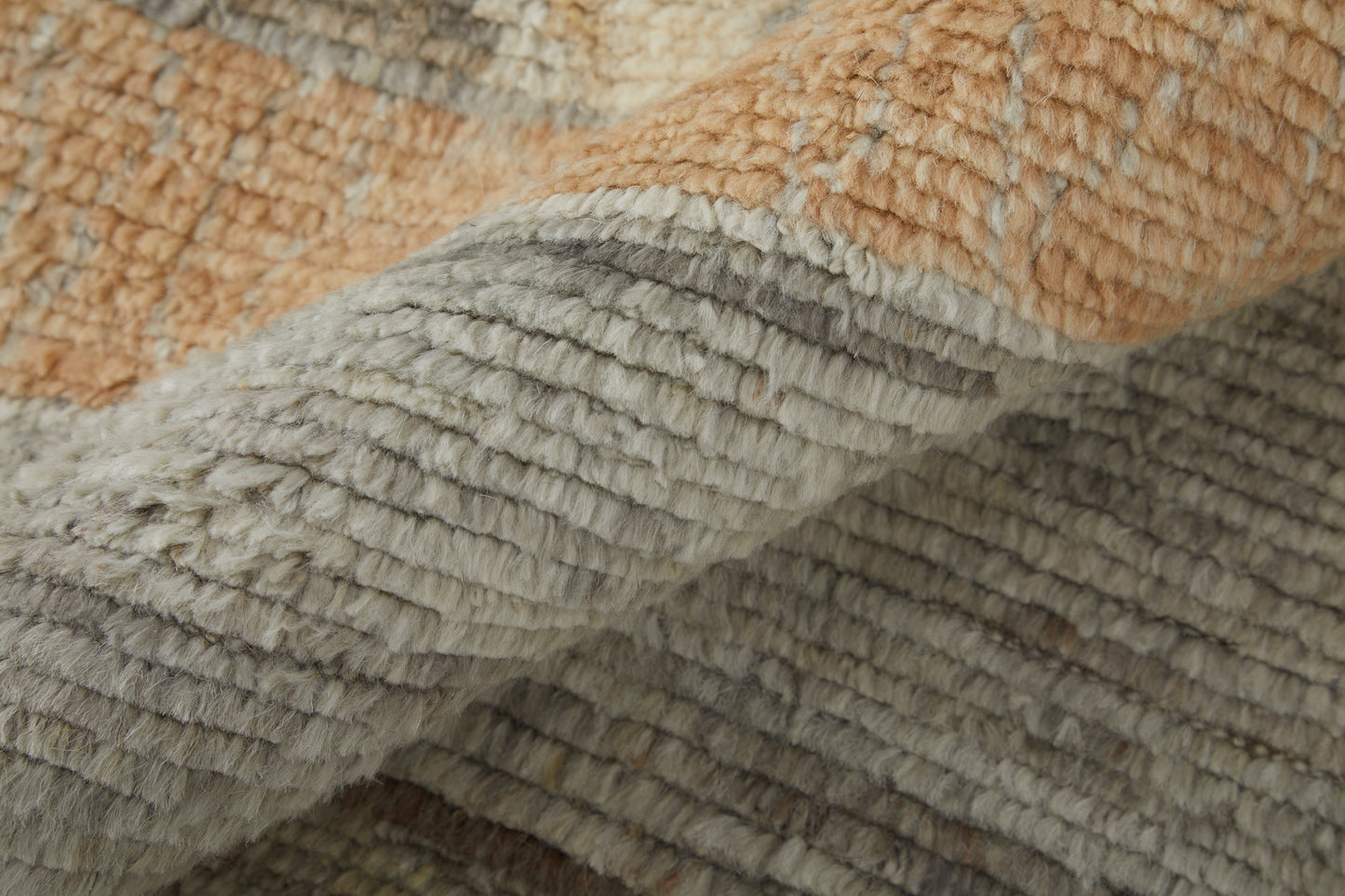Kasbah Transitional/Bohemian & Eclectic/Country Moroccan/Diamond/Argyle Ivory/Gray/Orange - Feizy Rug