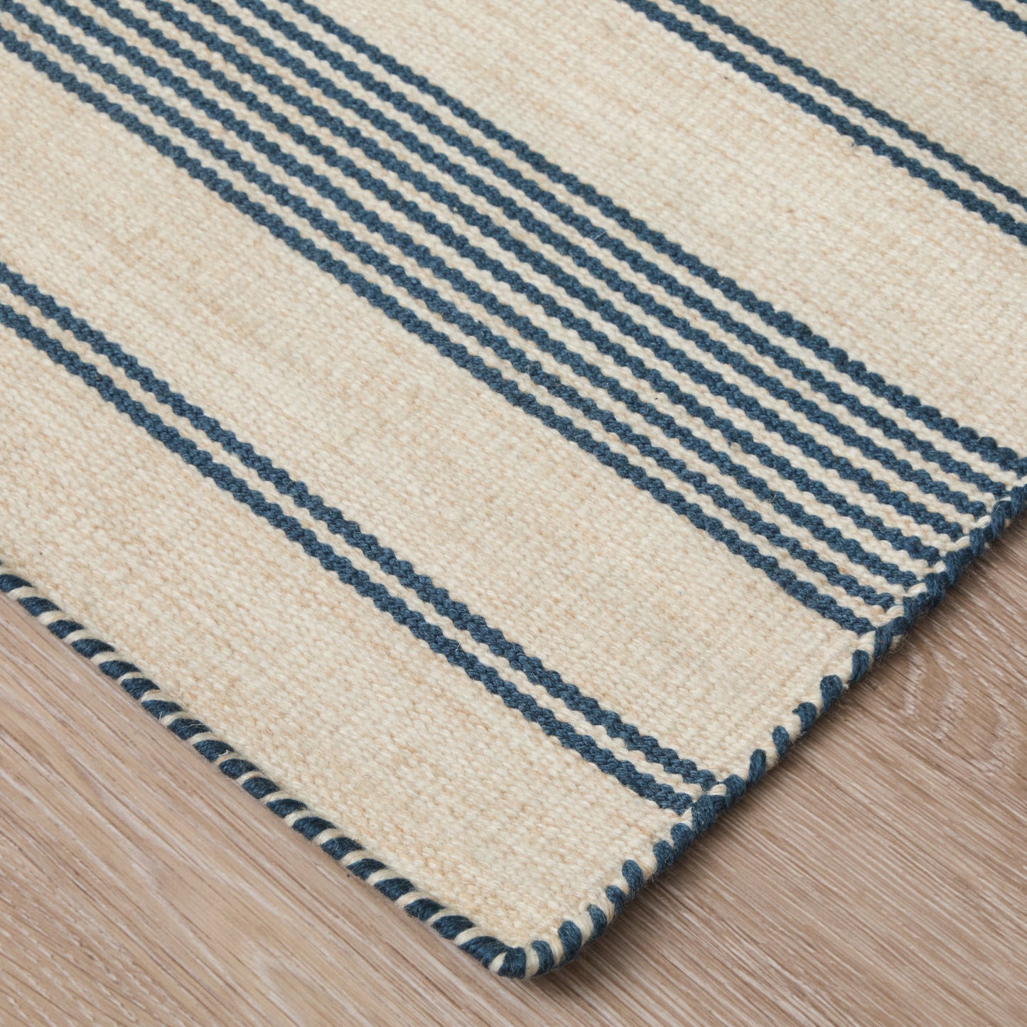 Duprine Transitional/Casual/Nautical & Coastal Stripes/Geometric White/Ivory/Blue - Feizy Rug