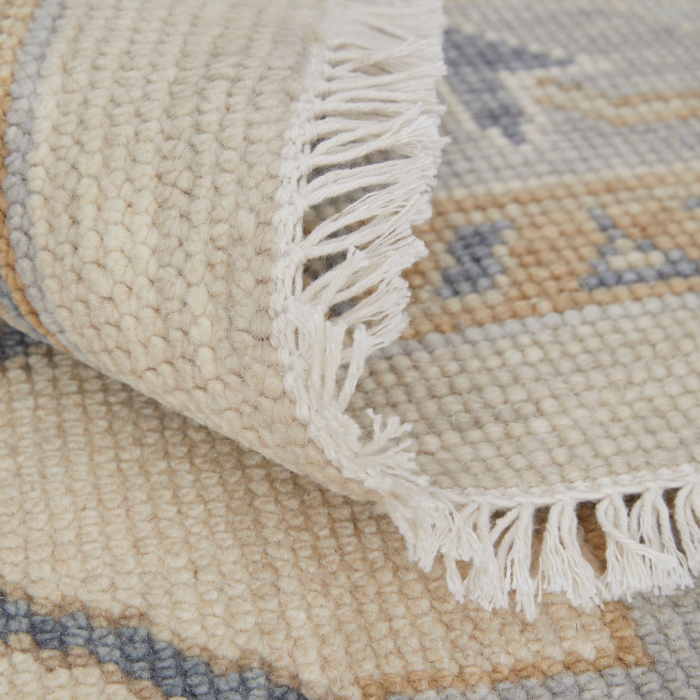 Karina Transitional/Bohemian & Eclectic/Craftsman Ivory/Blue/Tan Accent Rug
