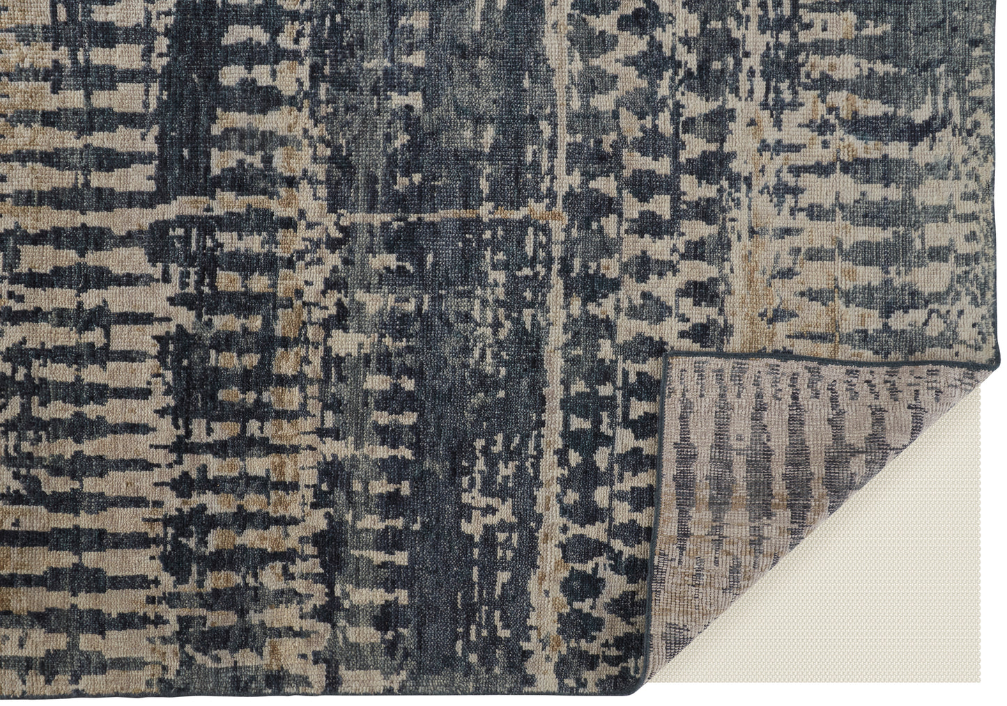 Palomar Transitional/Casual/Farmhouse Abstract/Geometric/Diamond Blue/Gray/Tan - Feizy Rug