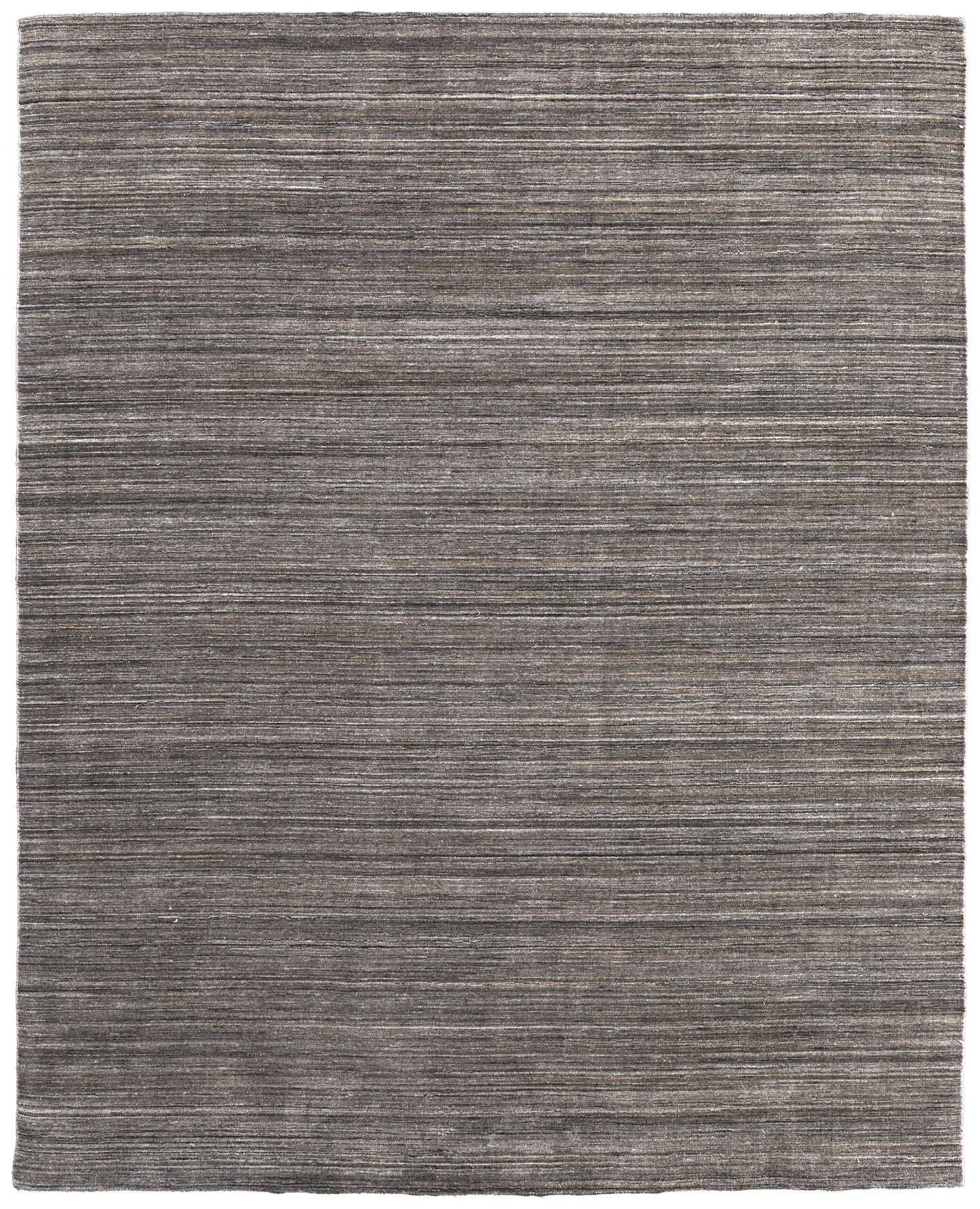 Lakewood Modern/Casual Solid/Distressed/Stripes Black/Gray/Brown - Feizy Rug