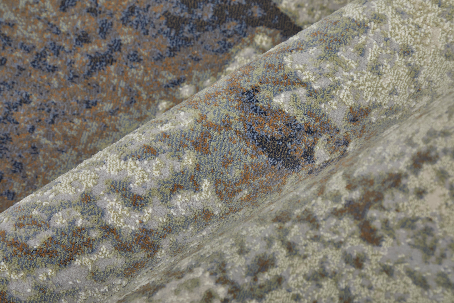 Clio Modern/Industrial/Bohemian & Eclectic Abstract/Watercolor Taupe/Brown/Black - Feizy Rug