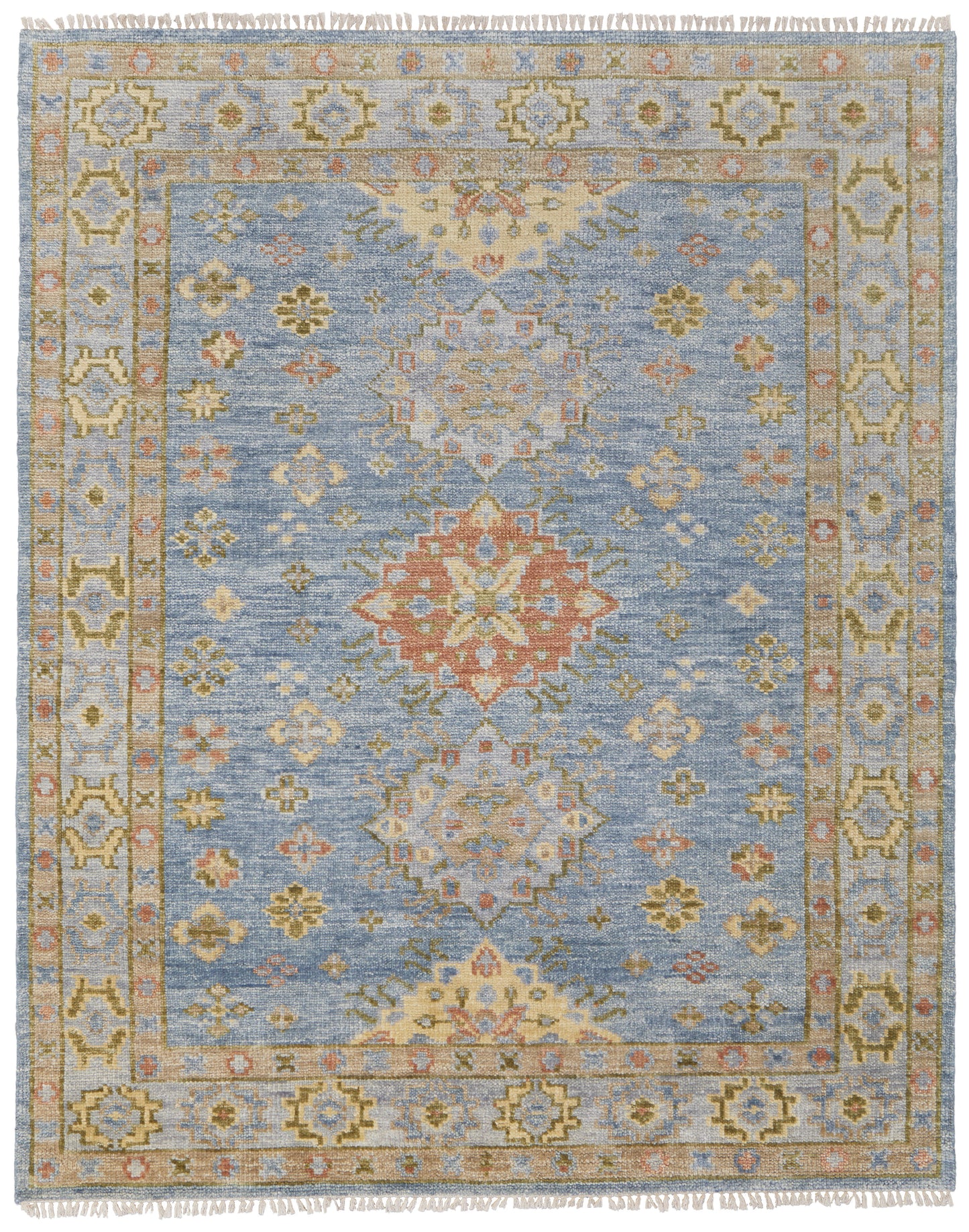 Fillmore Transitional/Bohemian & Eclectic/Craftsman Blue/Green/Yellow Accent Rug
