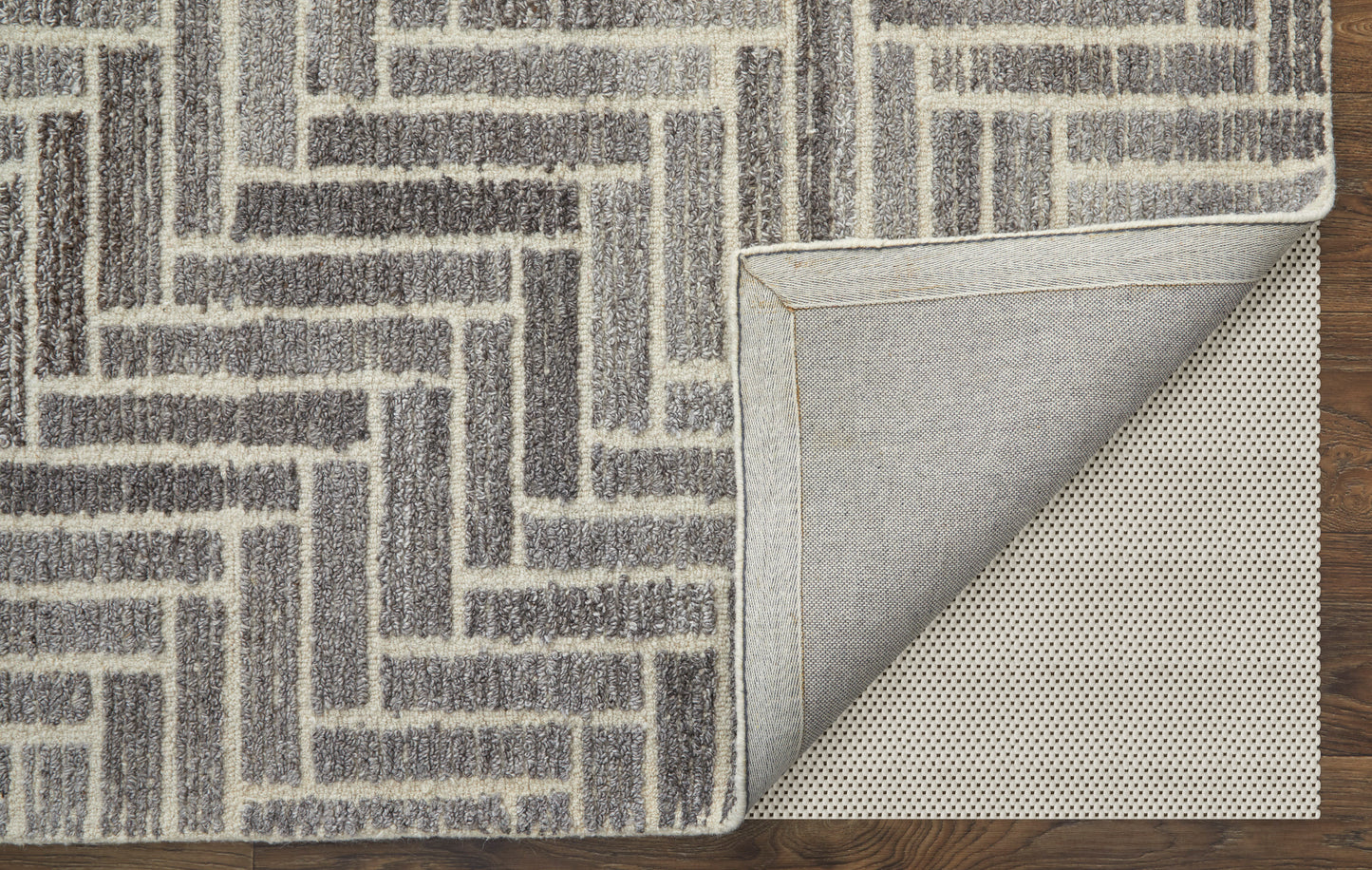 Asher Transitional/Casual/Industrial Geometric/Diamond Taupe/Gray/Tan - Feizy Rug