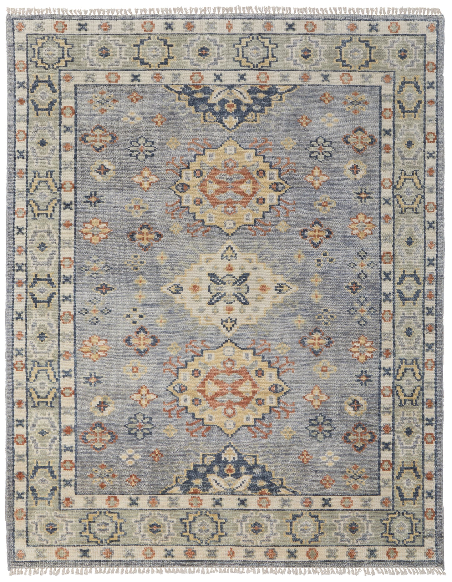 Fillmore Transitional/Bohemian & Eclectic/Craftsman Blue/Taupe/Gray Accent Rug