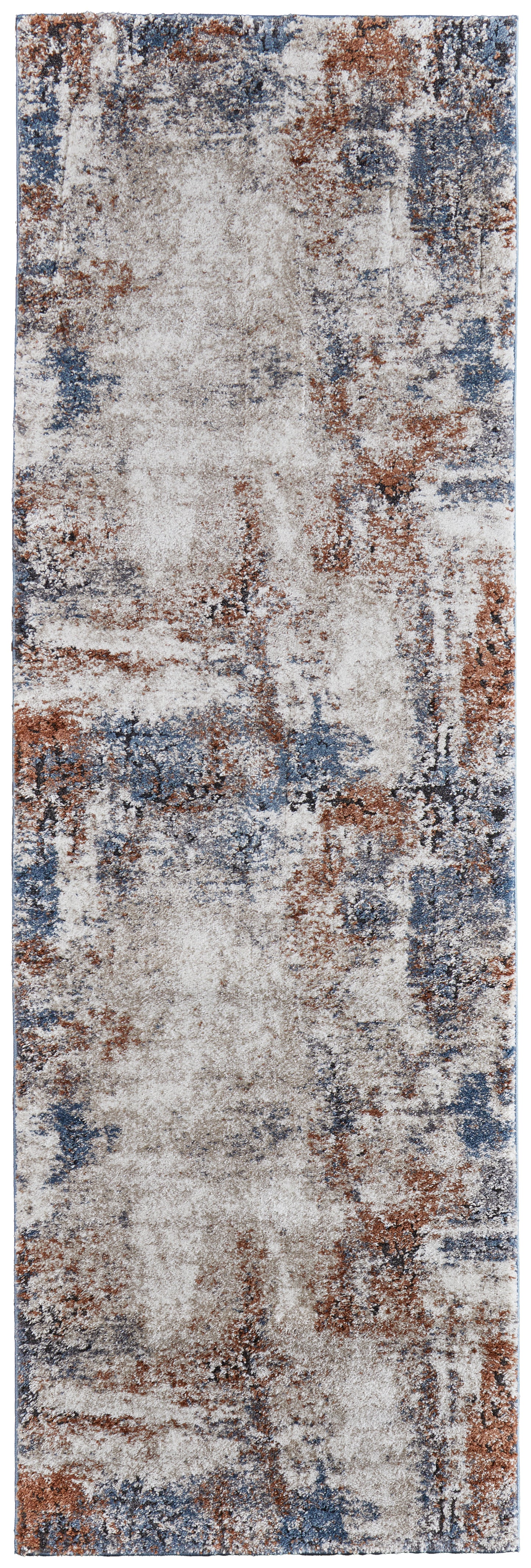 Gilmore Modern/Casual/Bohemian & Eclectic Distressed/Abstract Ivory/Blue/Taupe - Feizy Rug
