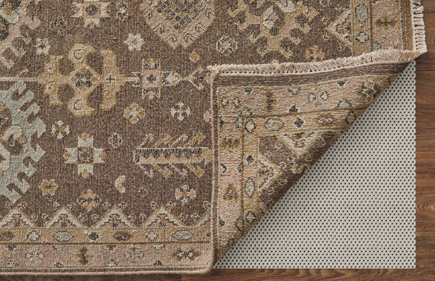 Corbitt Traditional/Classic Oriental/Bordered/Persian Brown/Ivory - Feizy Rug