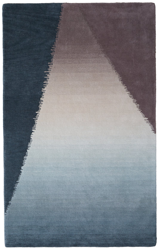 Katya Modern/Casual/Industrial Taupe/Blue/Tan Area Rug