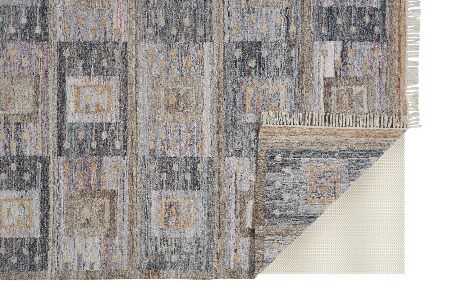 Beckett Transitional/Moroccan/Global Moroccan/Color Block/Patchwork Gray/Taupe/Tan - Feizy Rug