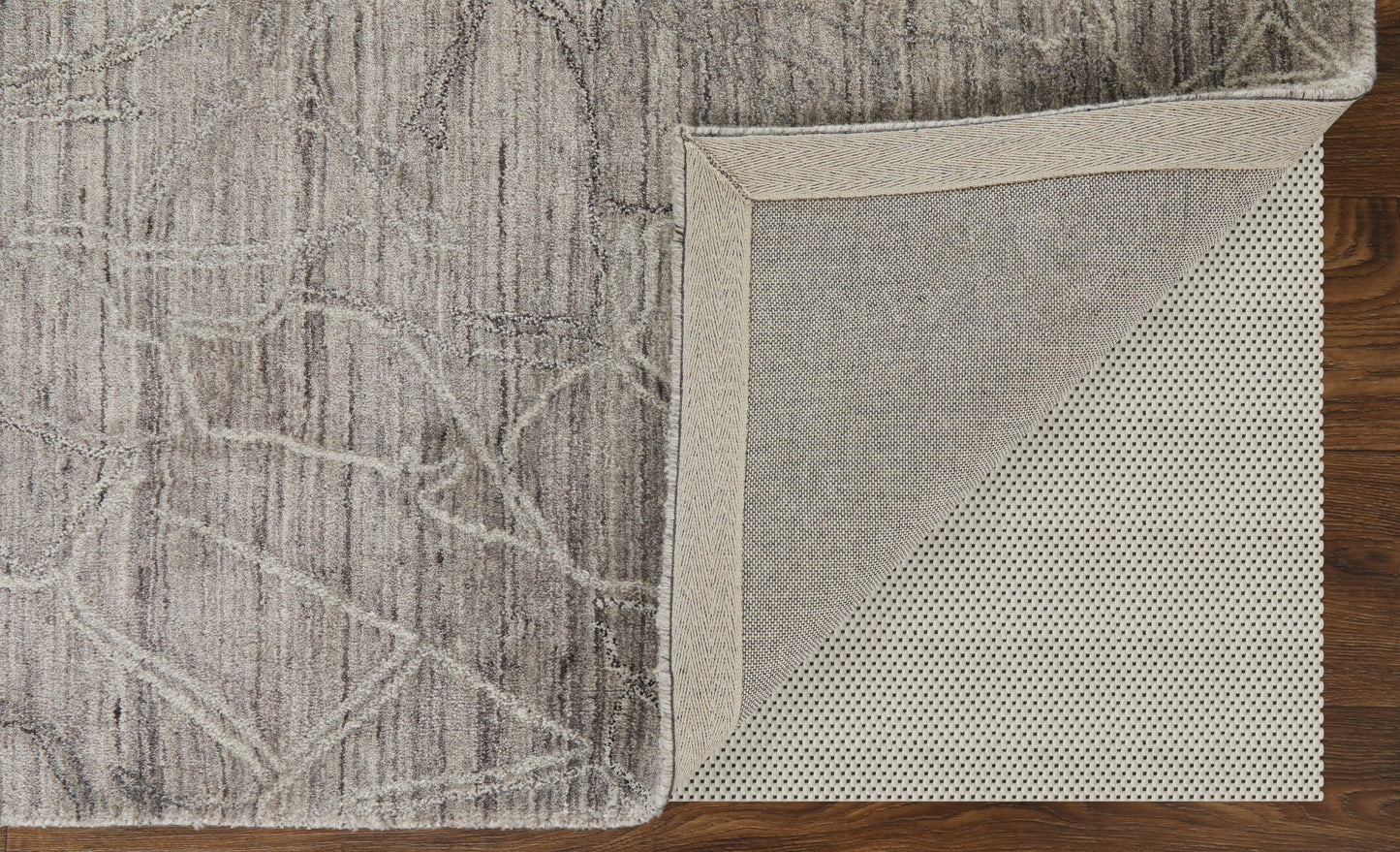 Whitton Modern/Industrial/Casual Gray/Tan/Ivory Accent Rug