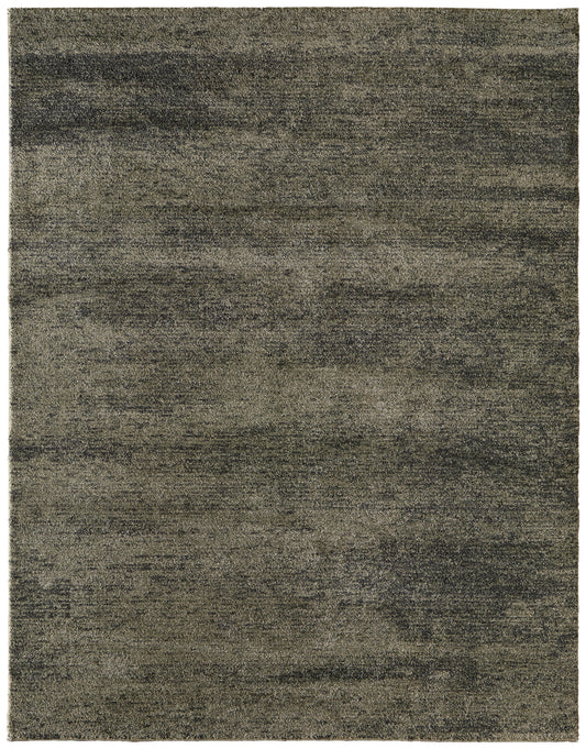 Jameson Modern/Bohemian & Eclectic Distressed/Abstract Green/Black/Tan - Feizy Rug