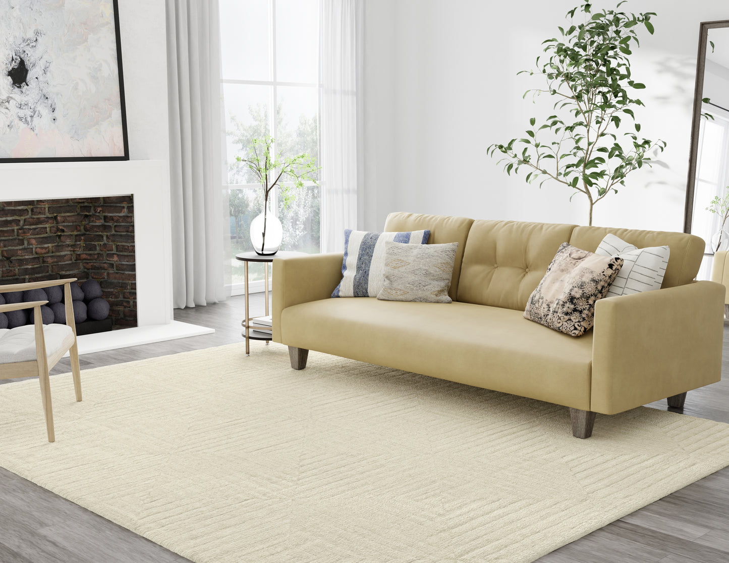 Channels Modern/Global Geometric Ivory - Feizy Rug