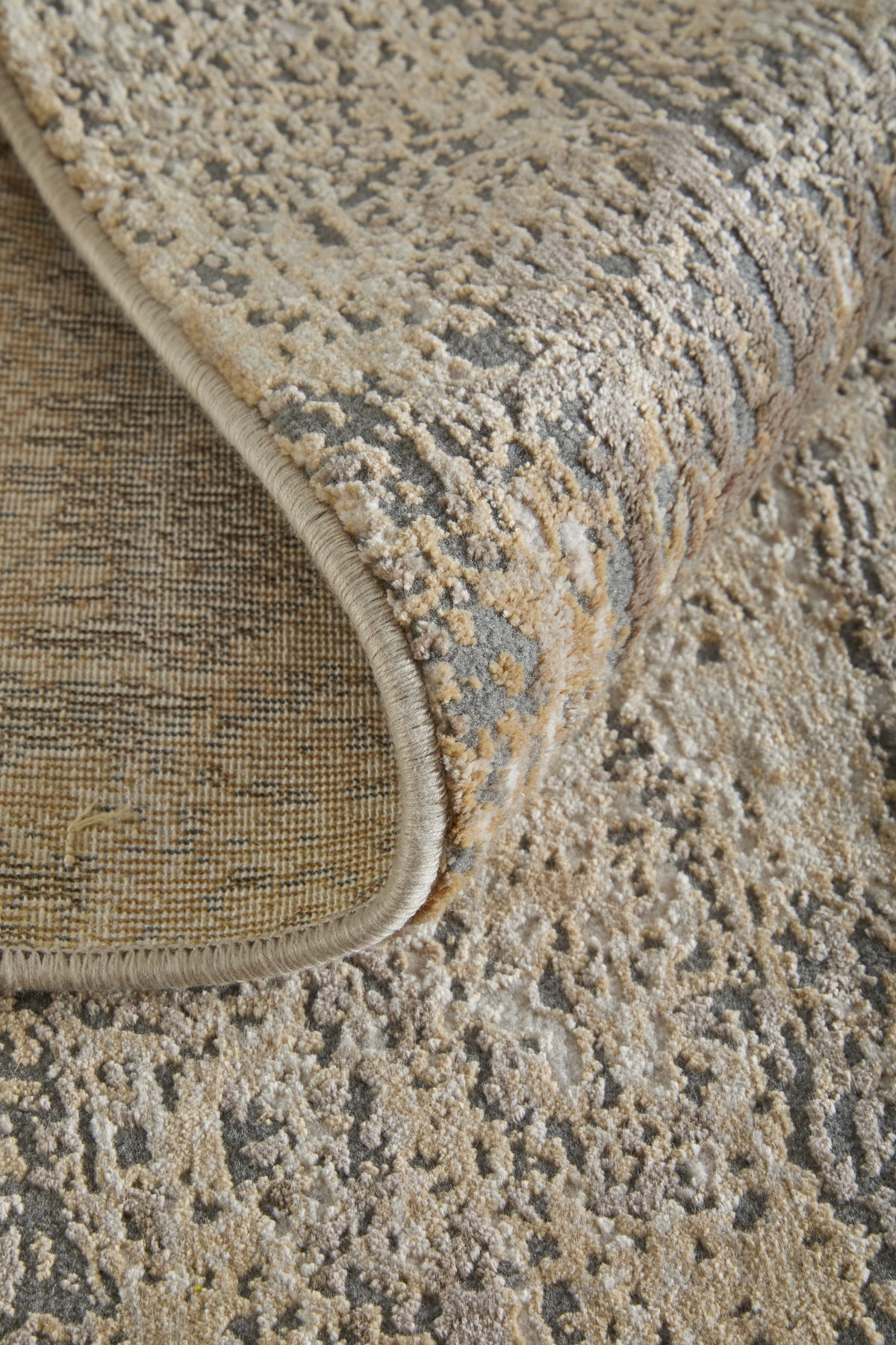 Parker Transitional/Casual Abstract Tan/Ivory/Brown 3705 - Feizy Rug