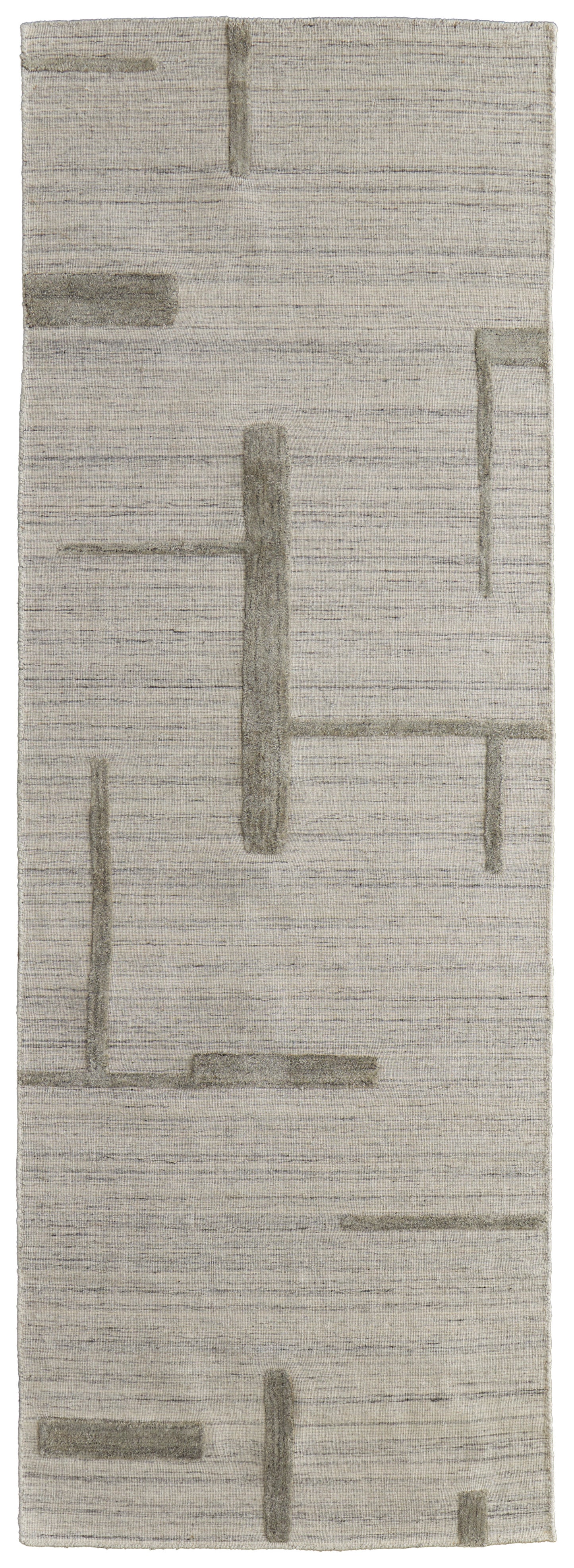 Longridge Modern/Casual/Scandinavian Geometric Ivory/Tan - Feizy Rug