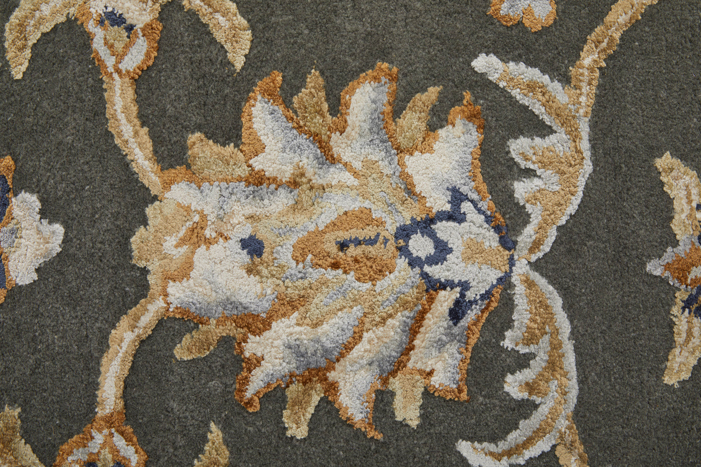 Prescott Traditional/French & Victorian/Bohemian & Eclectic Floral & Botanical/Bordered Taupe/Tan/Ivory - Feizy Rug
