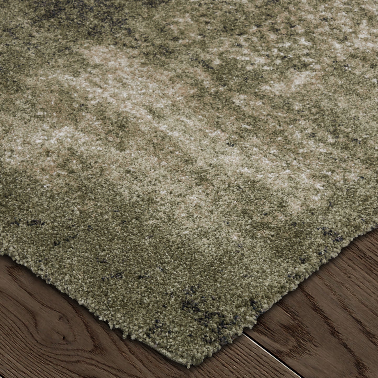 Skyview Modern/Industrial/Casual Green/Tan Area Rug
