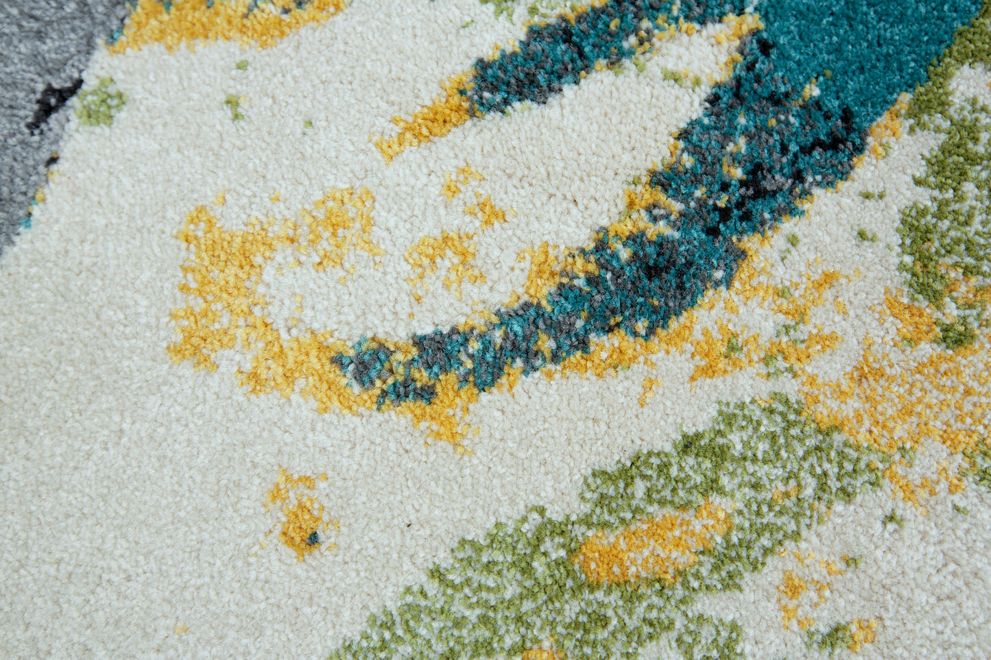 Brixton Modern/Tropical/Cottage Floral & Botanical/Distressed Green/Blue/Ivory - Feizy Rug