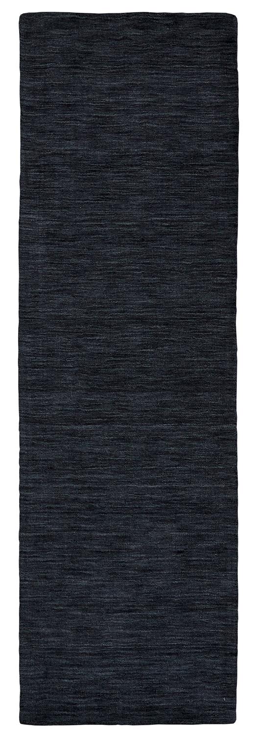 Luna Modern/Casual Solid Black - Feizy Rug