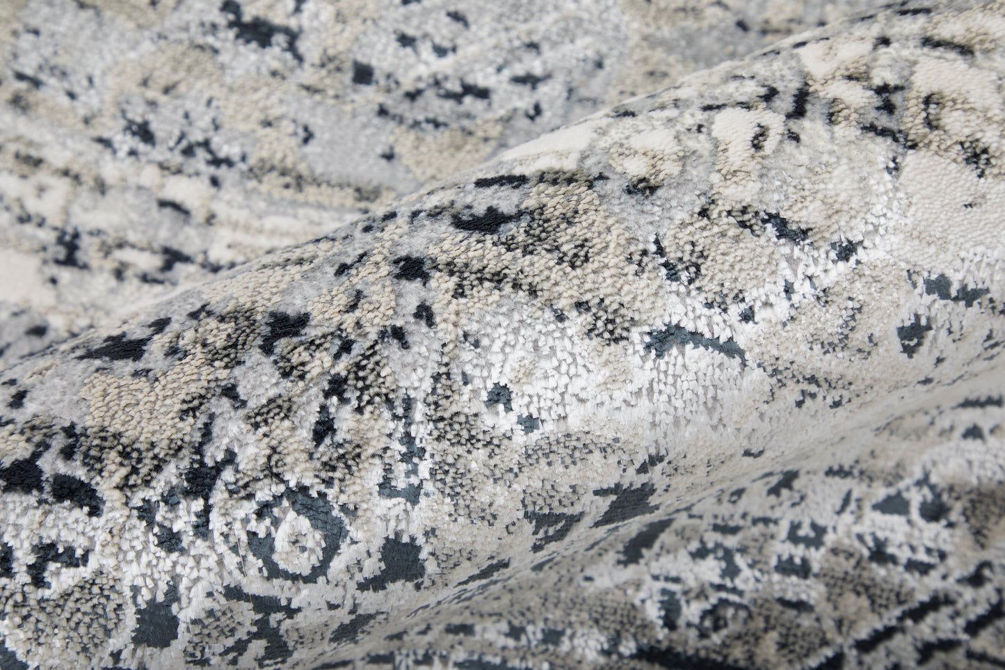 Macklaine Transitional/Bohemian & Eclectic/Global Distressed/Oriental/Bordered Taupe/Black/Ivory - Feizy Rug